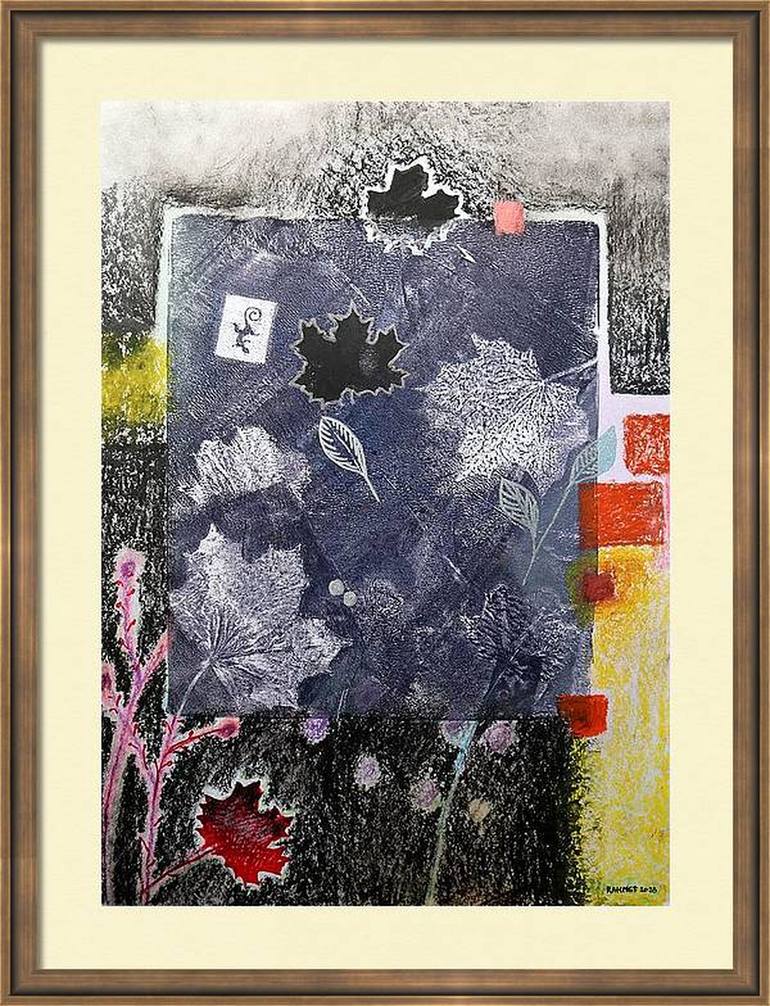 Original Abstract Expressionism Floral Painting by Rakhmet Redzhepov