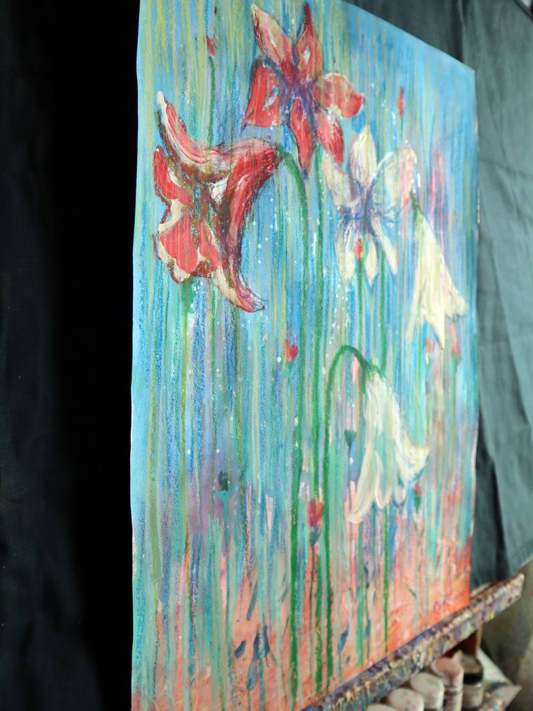 Original Expressionism Floral Painting by Rakhmet Redzhepov
