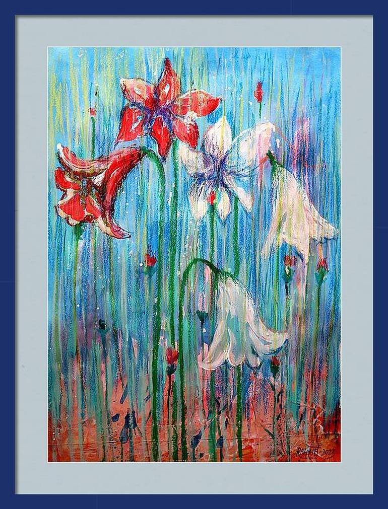 Original Expressionism Floral Painting by Rakhmet Redzhepov