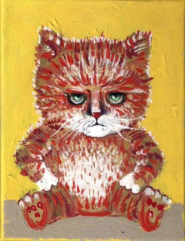 Original Cats Paintings by Rakhmet Redzhepov