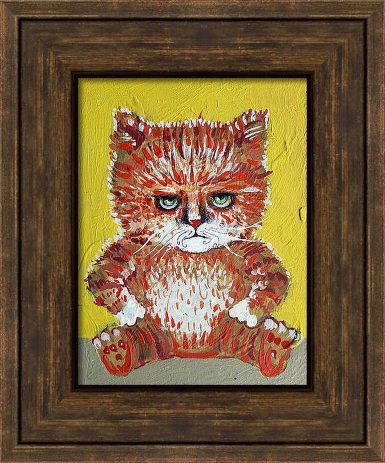 Original Cats Painting by Rakhmet Redzhepov