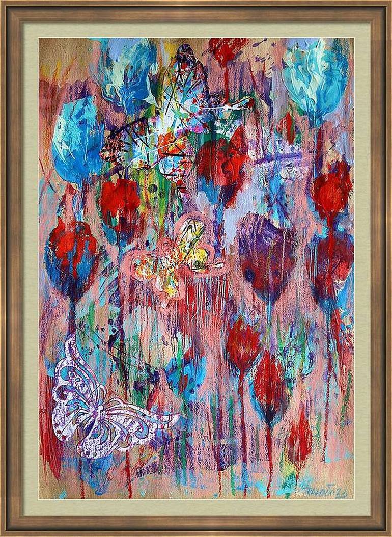 Original Expressionism Floral Painting by Rakhmet Redzhepov