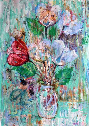 Print of Floral Paintings by Rakhmet Redzhepov