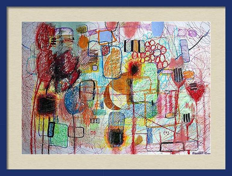 Original Abstract Expressionism Floral Painting by Rakhmet Redzhepov