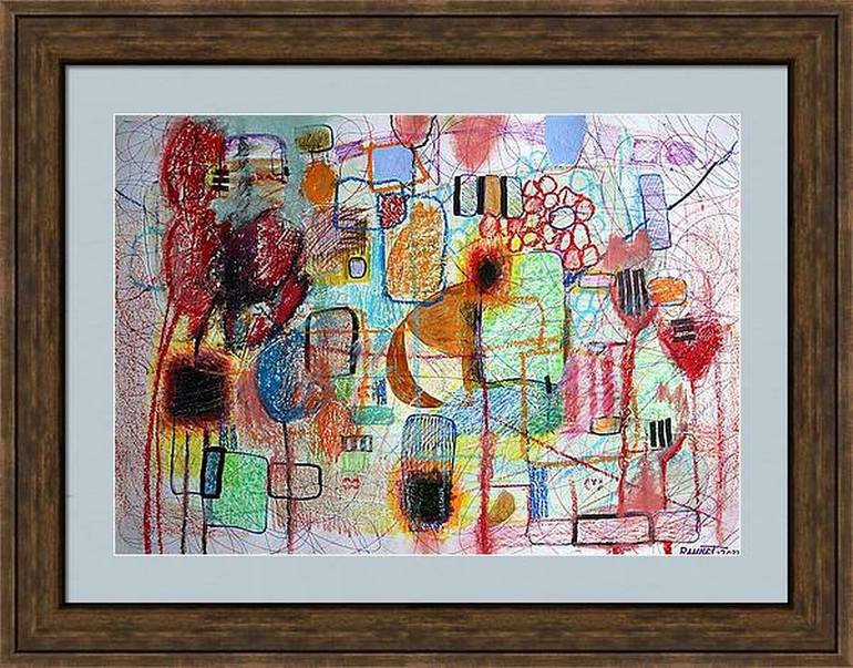 Original Abstract Expressionism Floral Painting by Rakhmet Redzhepov