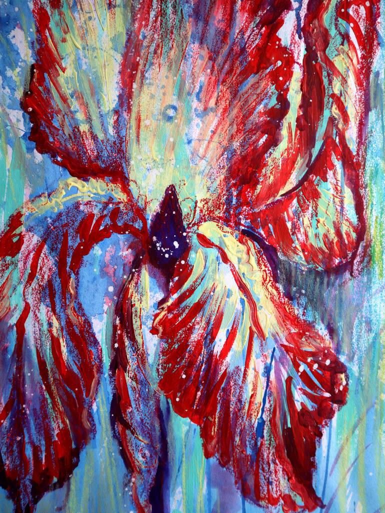 Original Expressionism Floral Painting by Rakhmet Redzhepov