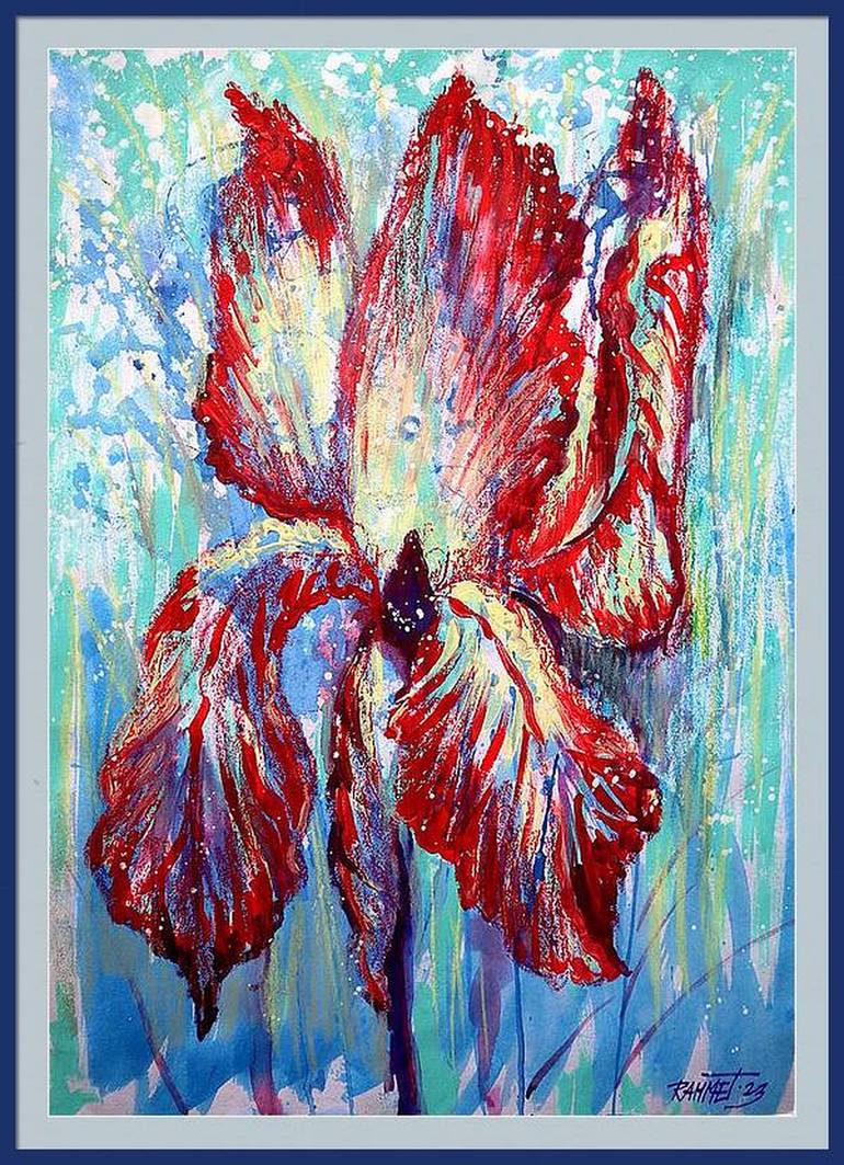 Original Expressionism Floral Painting by Rakhmet Redzhepov