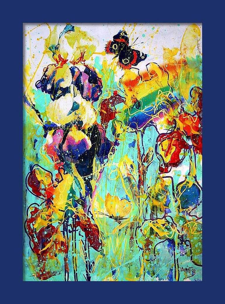 Original Expressionism Floral Painting by Rakhmet Redzhepov