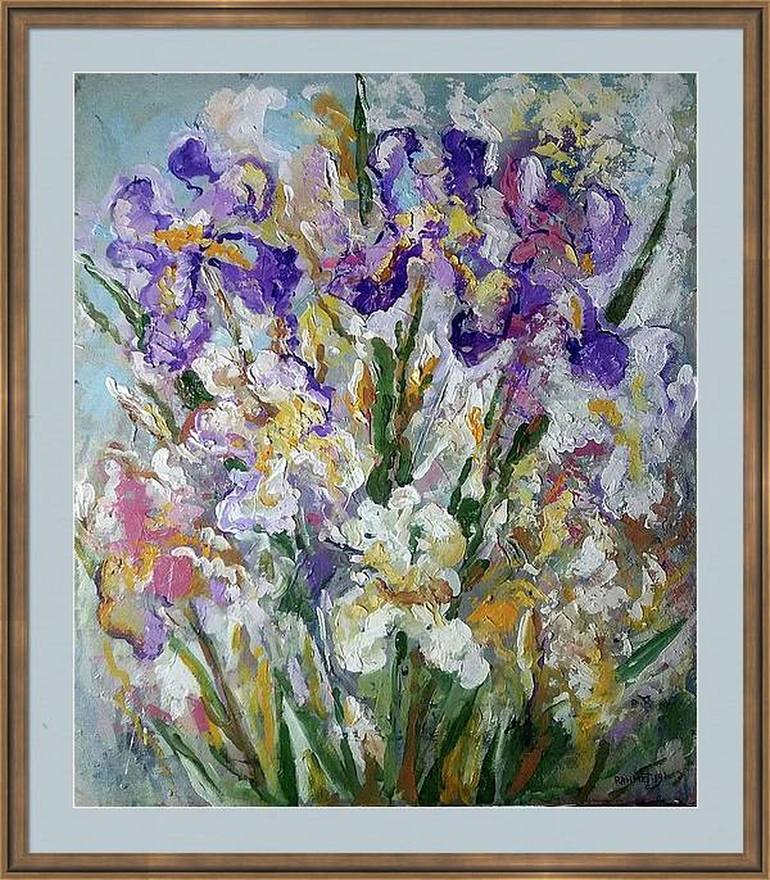 Original Expressionism Floral Painting by Rakhmet Redzhepov