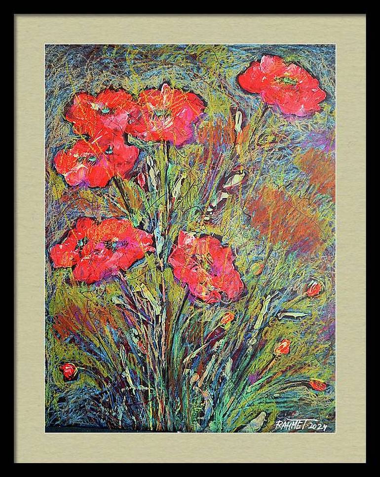 Original Floral Painting by Rakhmet Redzhepov