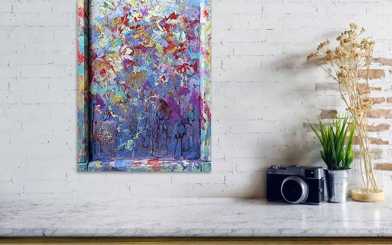 Original Abstract Expressionism Floral Painting by Rakhmet Redzhepov