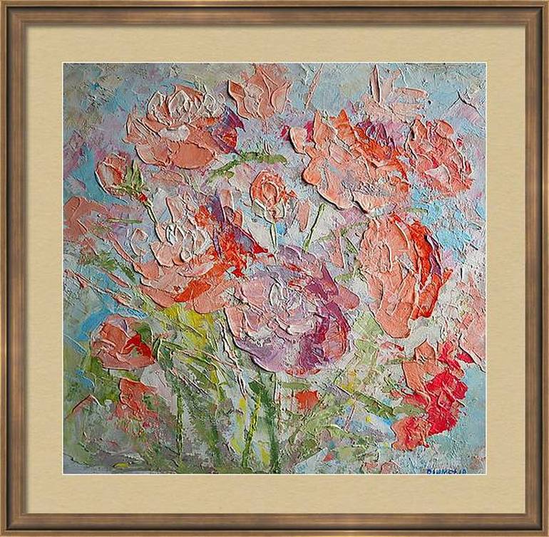 Original Floral Painting by Rakhmet Redzhepov