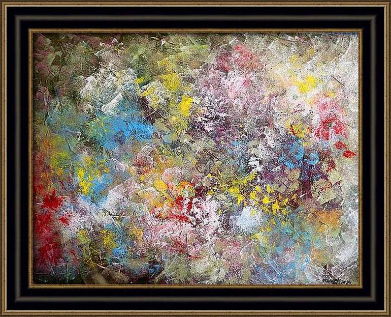 Original Abstract Expressionism Floral Painting by Rakhmet Redzhepov