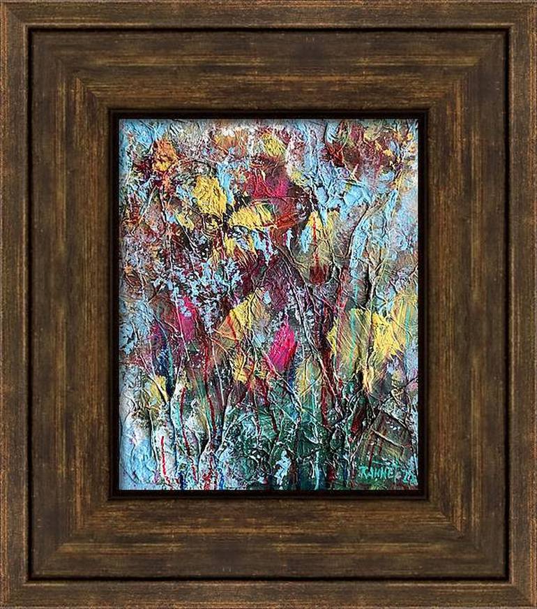 Original Abstract Expressionism Floral Painting by Rakhmet Redzhepov