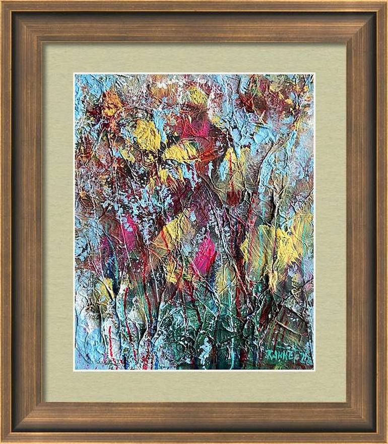 Original Abstract Expressionism Floral Painting by Rakhmet Redzhepov