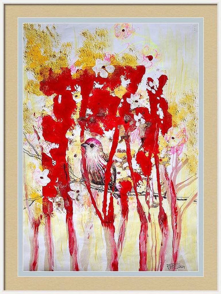 Original Expressionism Floral Painting by Rakhmet Redzhepov
