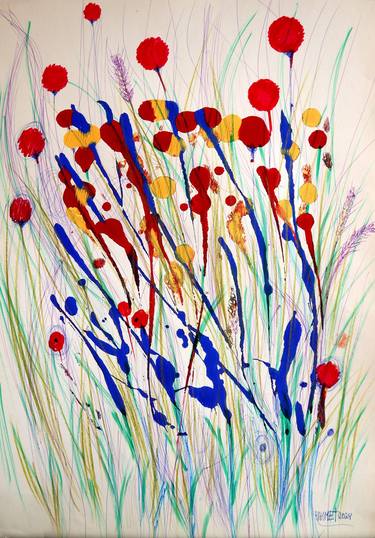 Print of Abstract Expressionism Floral Paintings by Rakhmet Redzhepov