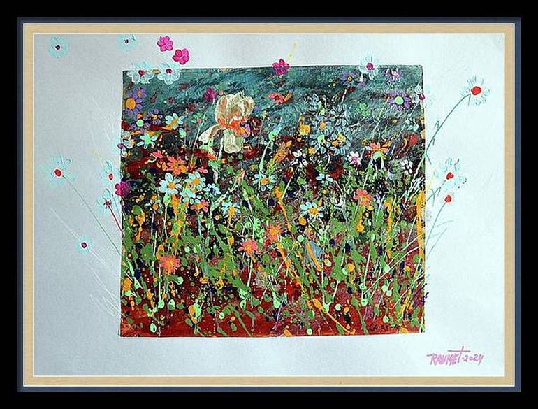 Original Expressionism Floral Painting by Rakhmet Redzhepov