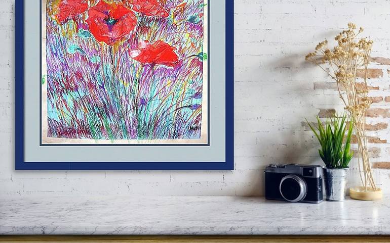 Original Expressionism Floral Painting by Rakhmet Redzhepov