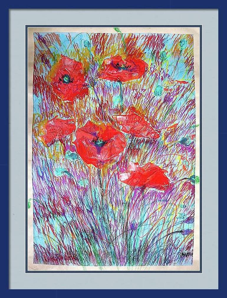 Original Expressionism Floral Painting by Rakhmet Redzhepov