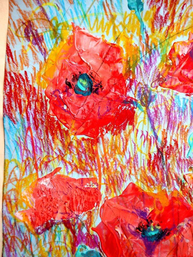 Original Expressionism Floral Painting by Rakhmet Redzhepov