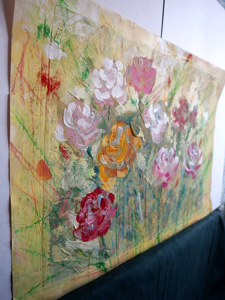 Original Expressionism Floral Painting by Rakhmet Redzhepov