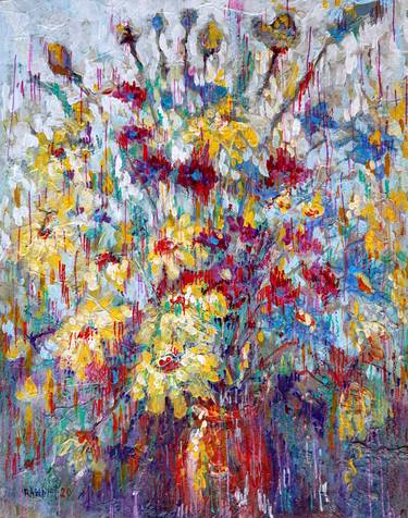 Original Expressionism Floral Paintings by Rakhmet Redzhepov