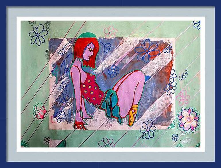 Original Impressionism Women Painting by Rakhmet Redzhepov