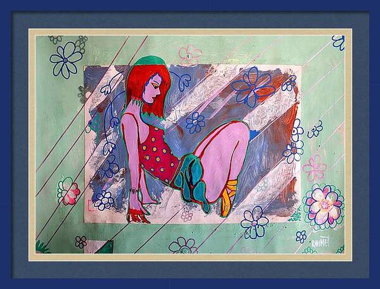 Original Impressionism Women Painting by Rakhmet Redzhepov