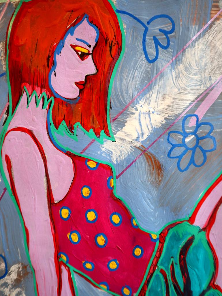 Original Impressionism Women Painting by Rakhmet Redzhepov