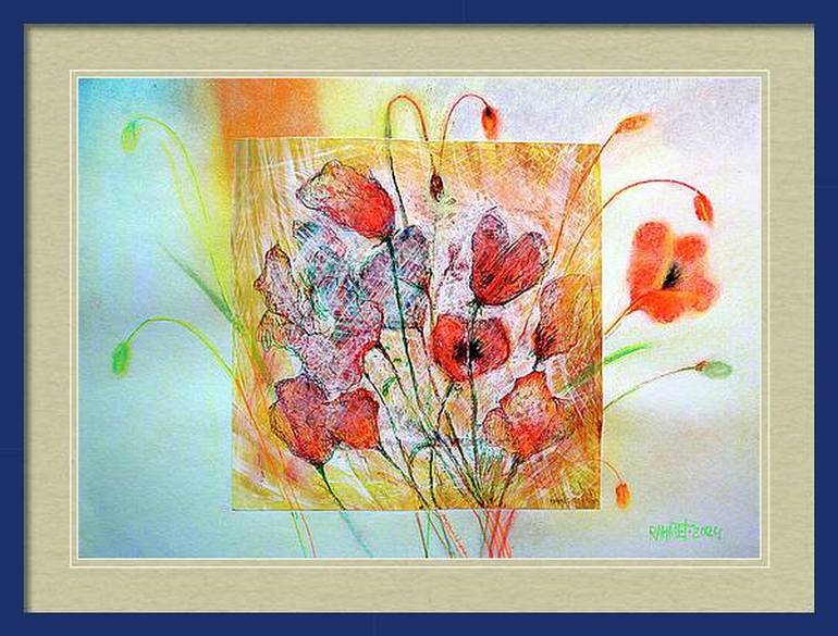 Original Expressionism Floral Painting by Rakhmet Redzhepov