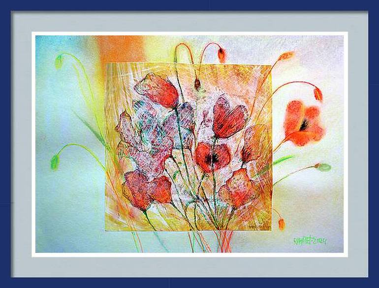 Original Expressionism Floral Painting by Rakhmet Redzhepov