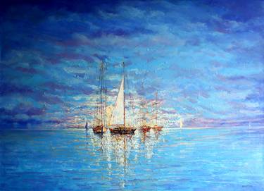Original Seascape Painting by Rakhmet Redzhepov