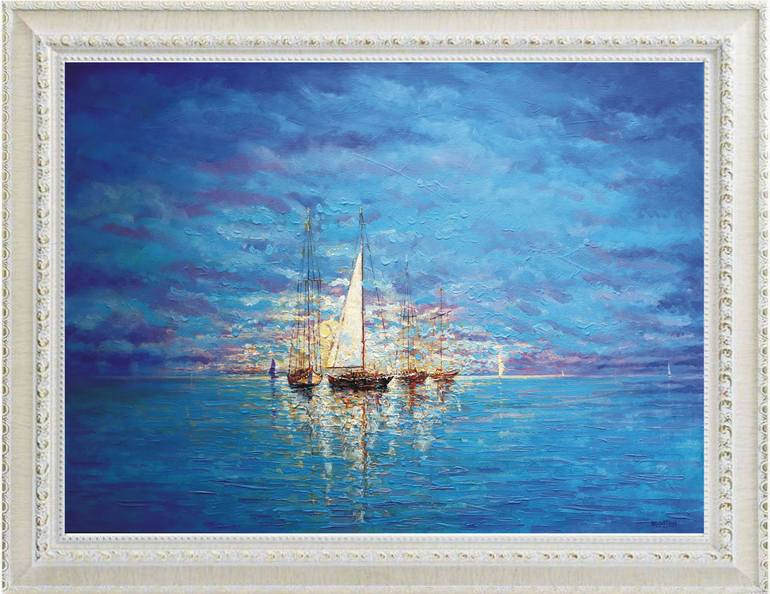 Original Seascape Painting by Rakhmet Redzhepov