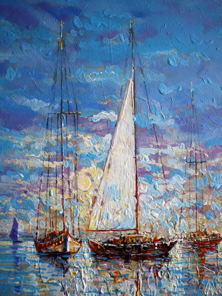 Original Seascape Painting by Rakhmet Redzhepov