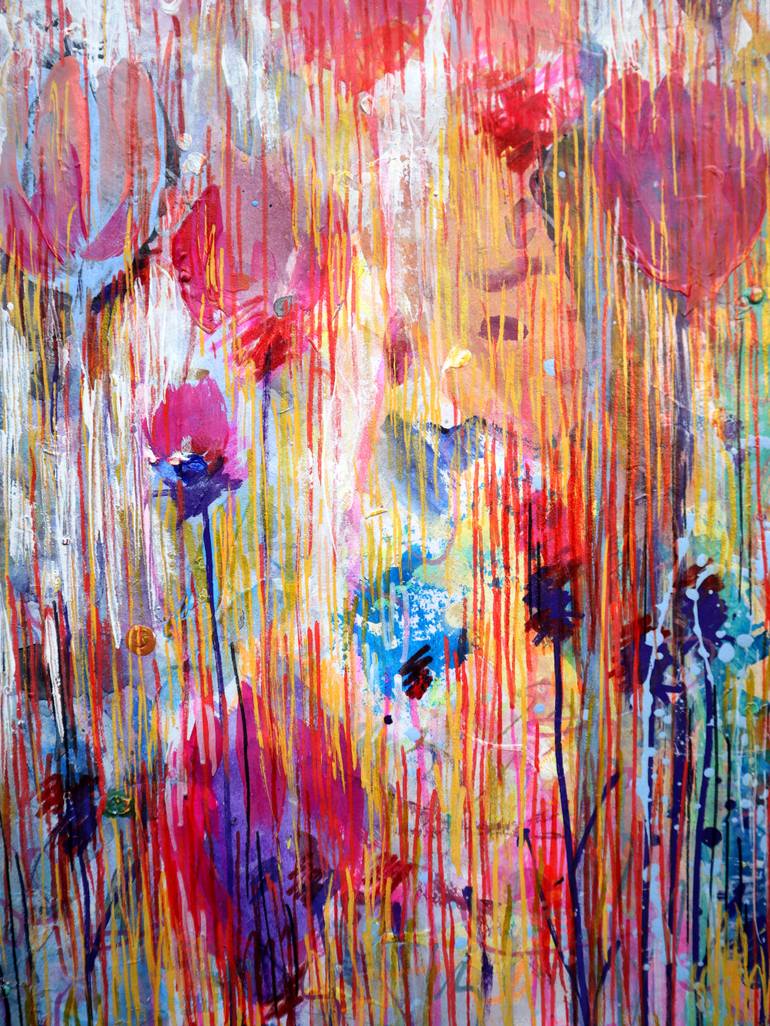 Original Expressionism Floral Painting by Rakhmet Redzhepov