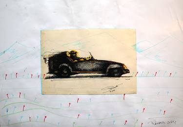 Original Expressionism Car Painting by Rakhmet Redzhepov