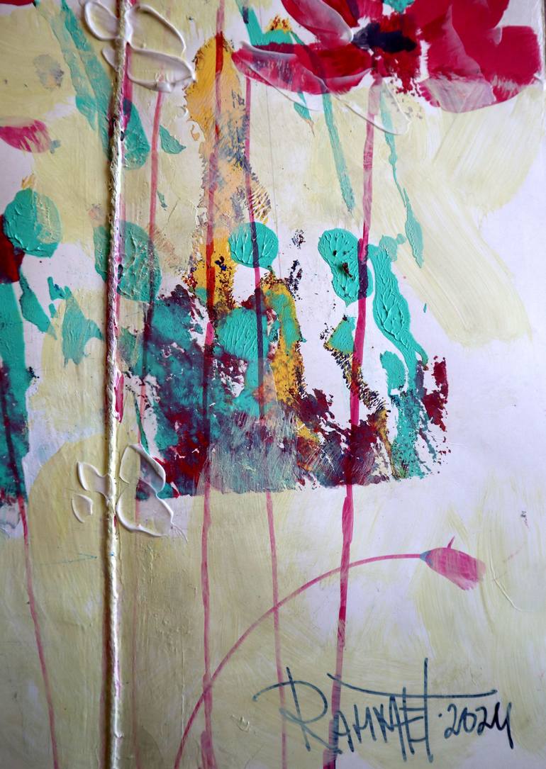 Original Expressionism Floral Painting by Rakhmet Redzhepov