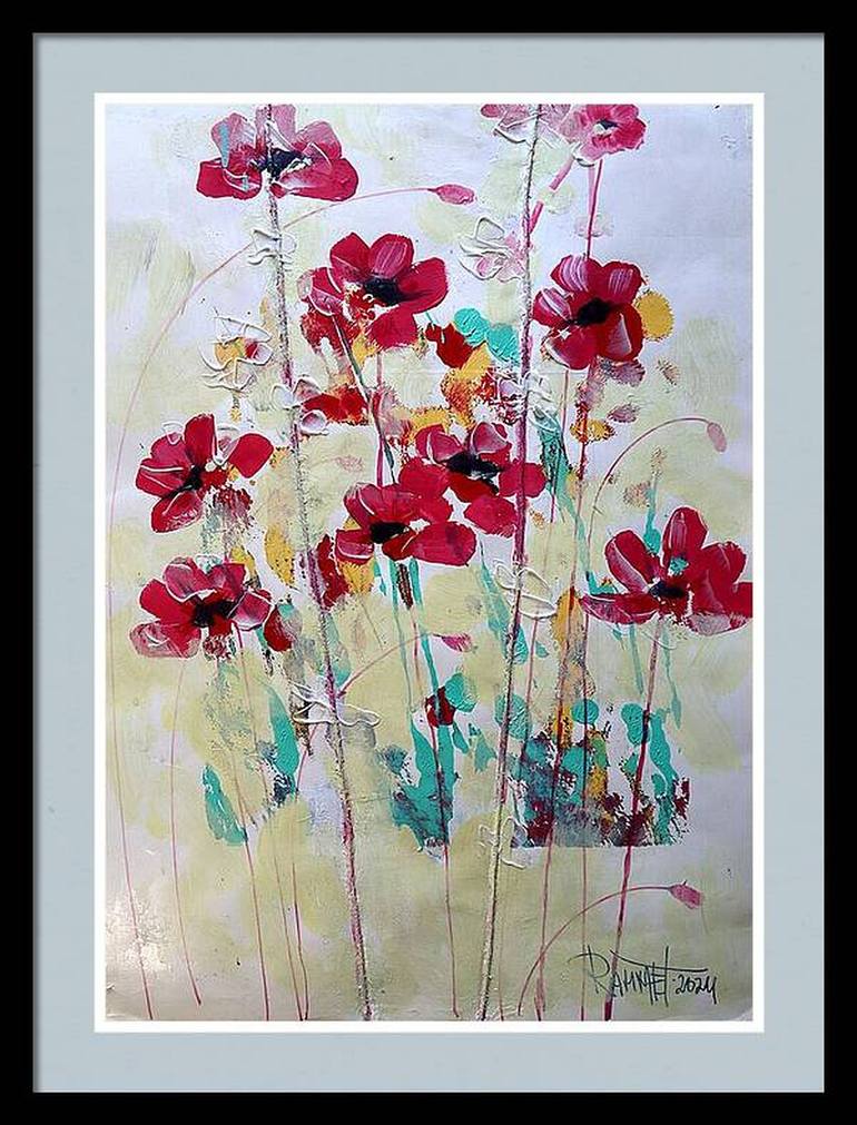 Original Expressionism Floral Painting by Rakhmet Redzhepov