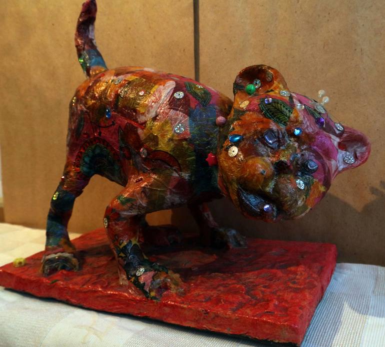Original Expressionism Cats Sculpture by Rakhmet Redzhepov