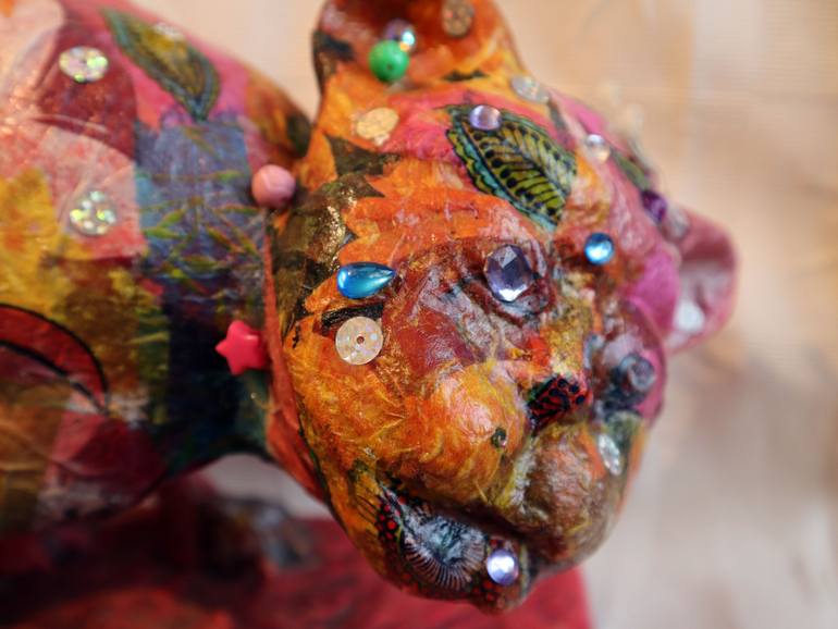 Original Expressionism Cats Sculpture by Rakhmet Redzhepov