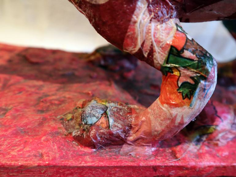 Original Expressionism Cats Sculpture by Rakhmet Redzhepov