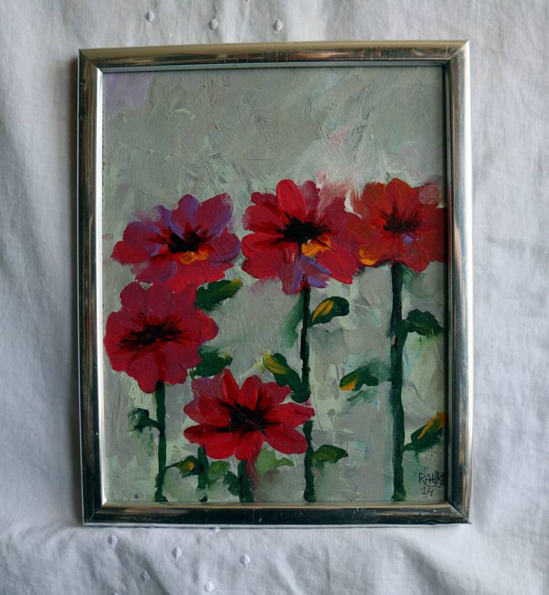 Original Impressionism Floral Painting by Rakhmet Redzhepov