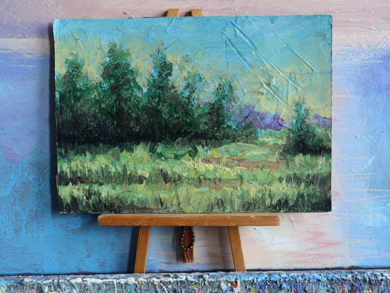 Original Impressionism Landscape Painting by Rakhmet Redzhepov