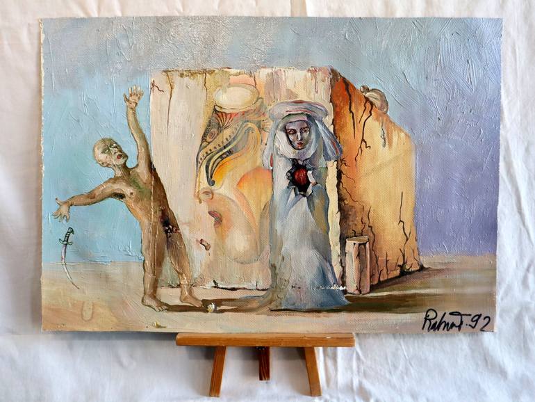 Original Surrealism Classical Mythology Painting by Rakhmet Redzhepov