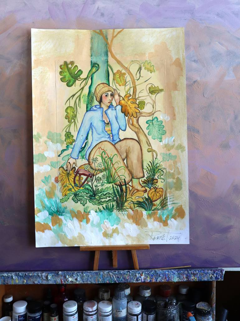 Original Expressionism Floral Painting by Rakhmet Redzhepov