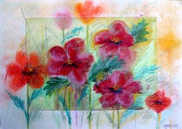 Original Expressionism Floral Painting by Rakhmet Redzhepov