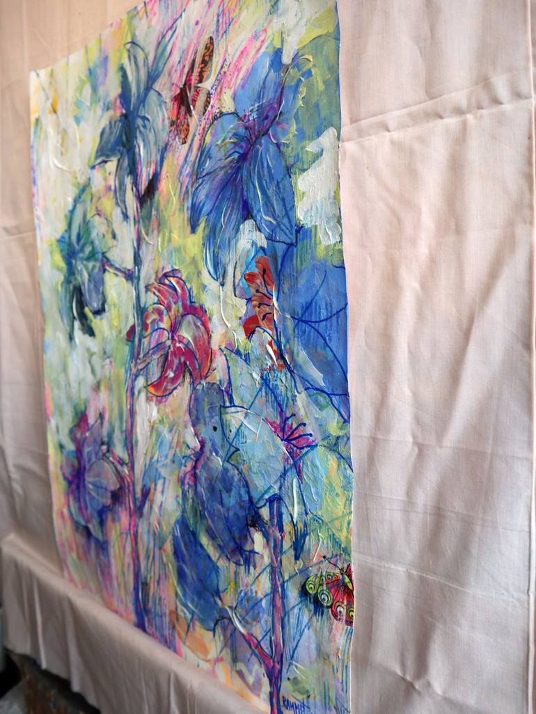 Original Impressionism Floral Painting by Rakhmet Redzhepov