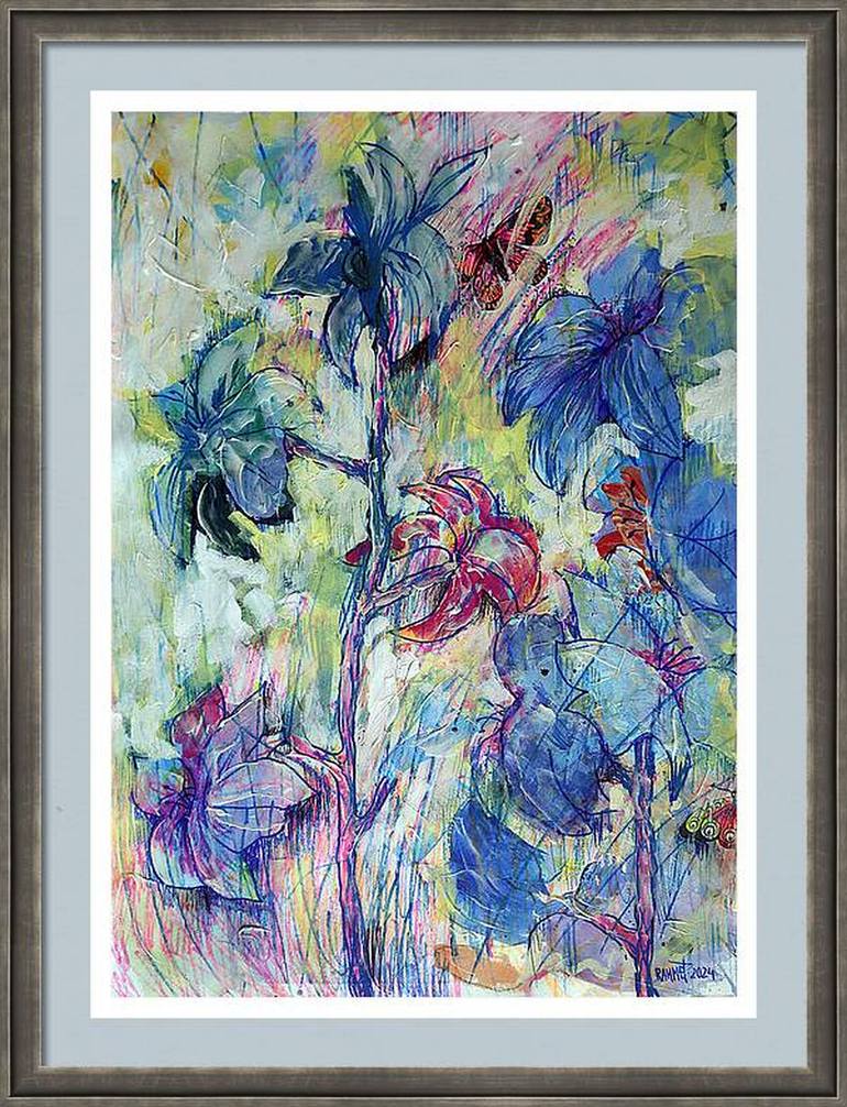 Original Impressionism Floral Painting by Rakhmet Redzhepov