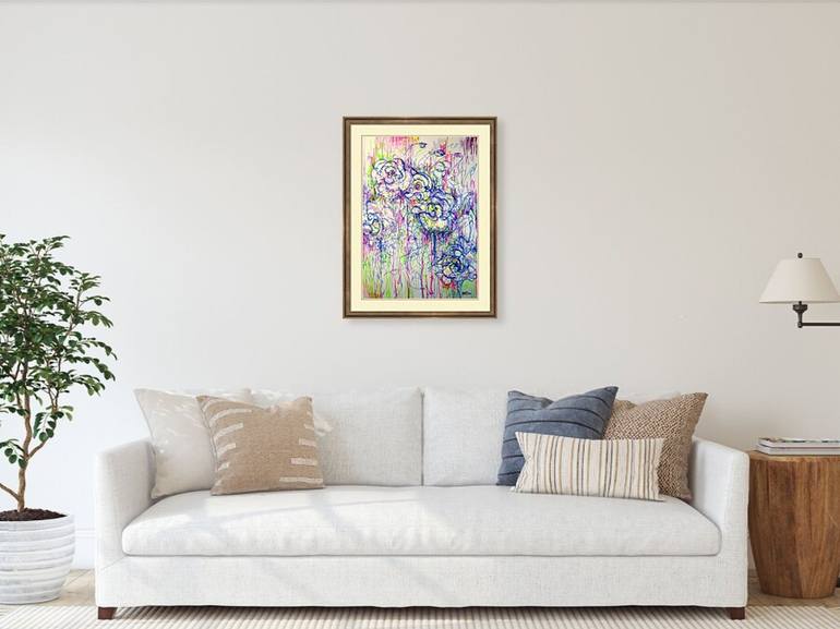 Original Impressionism Floral Painting by Rakhmet Redzhepov
